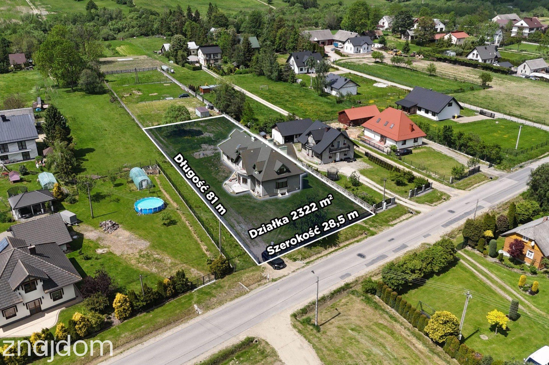 Dom wolnostojący 400m2 Działka 23a Brunary Gorlice