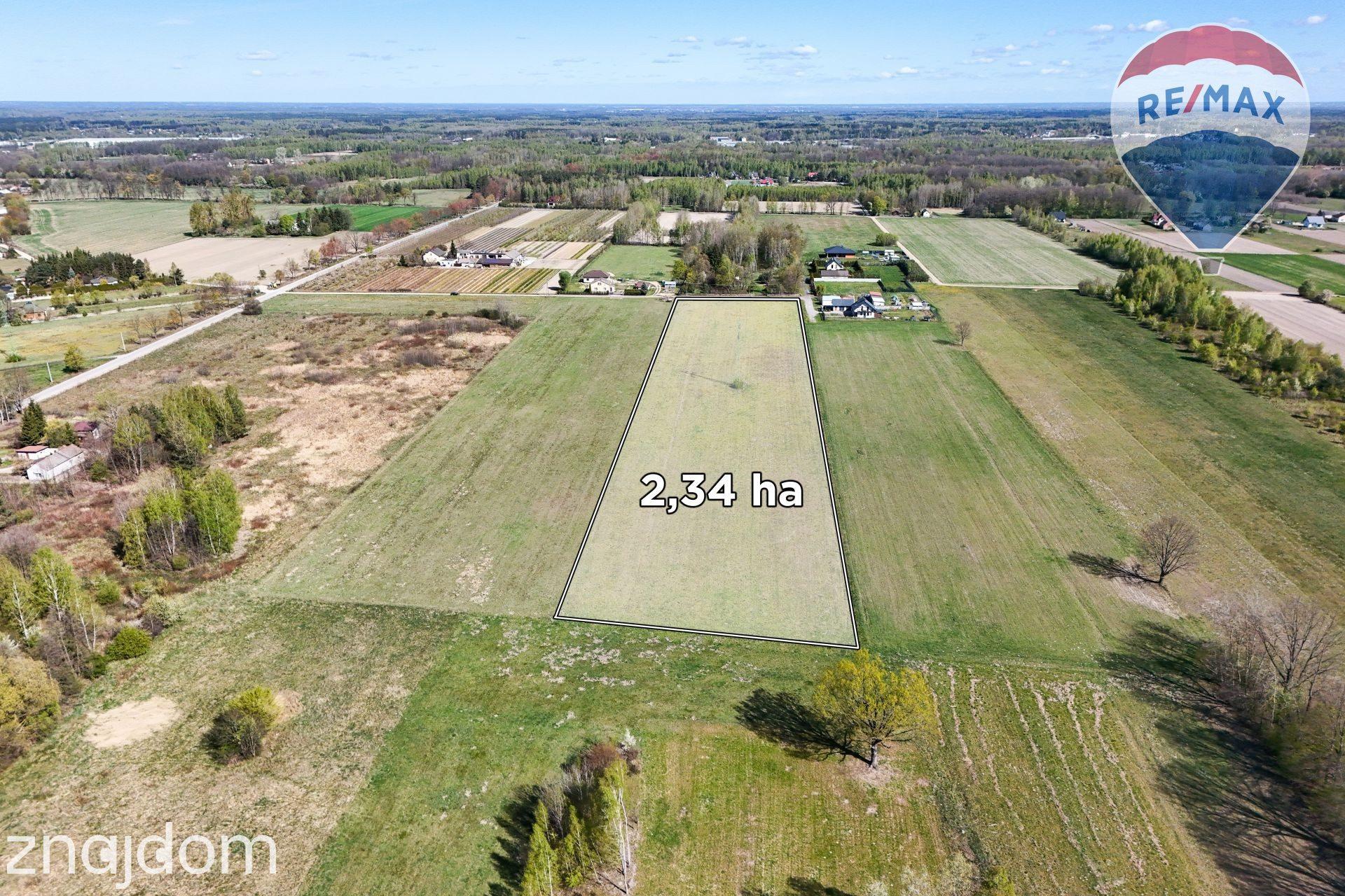Grunt inwestycyjny 2,34 ha | 3 km od S8 | Grzmiąca