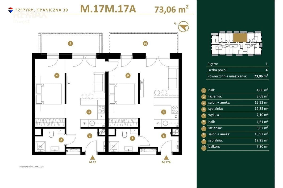 Duże mieszkanie z dwoma balkonem i wykuszem - zdjęcie 3
