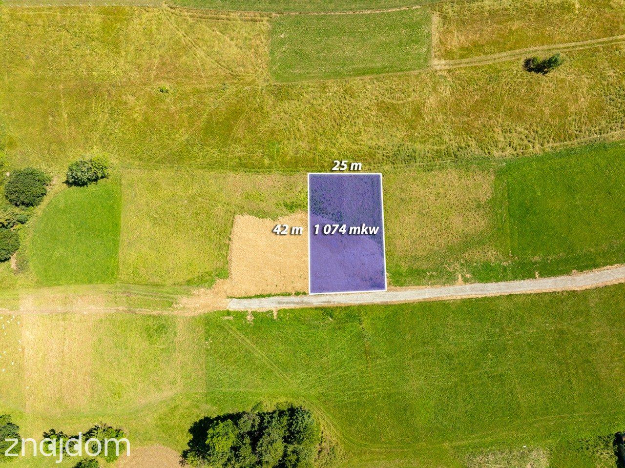 Działka budowlana Leszczyny 1074m2 - zdjęcie 2