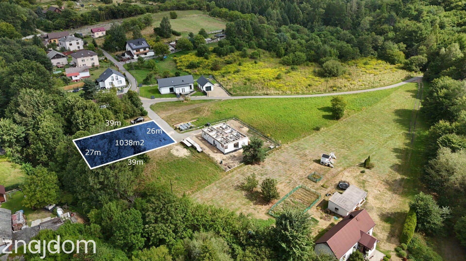 Działka Budowlana Ryczówek 1038 m²MPZP