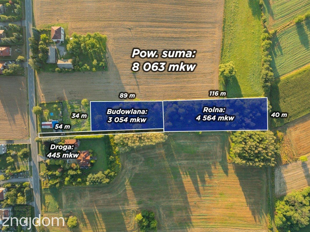 80 arów | pozwolenie na budowę 2 domów