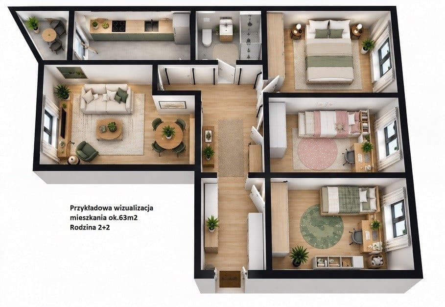 4 pokoje z balkonem na Jeżycach - zdjęcie 11
