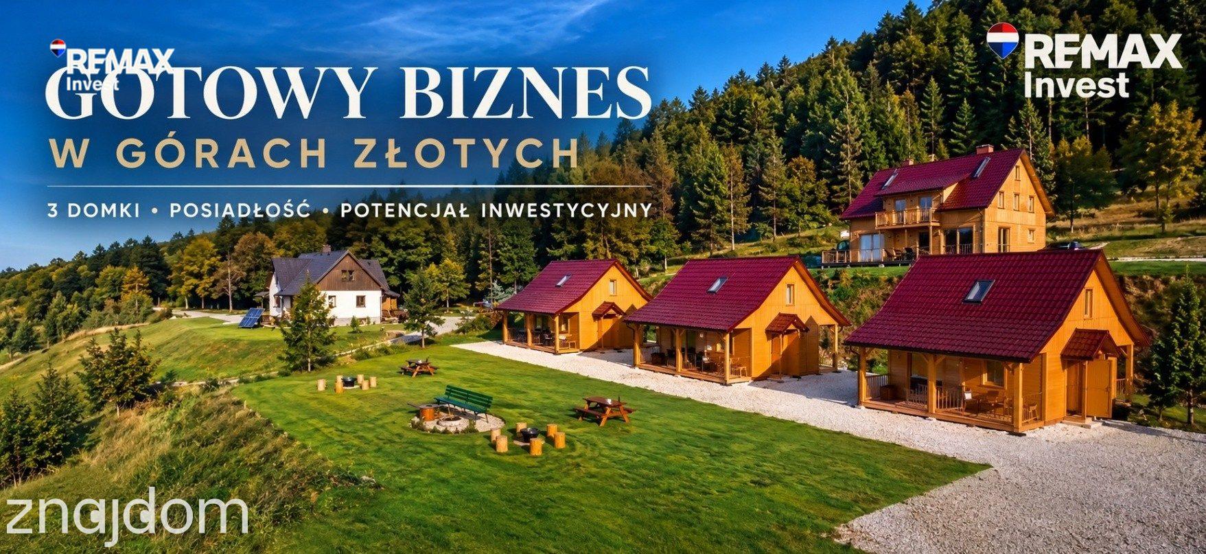 Posiadłość z bali z 3 domkami i gotowym biznesem