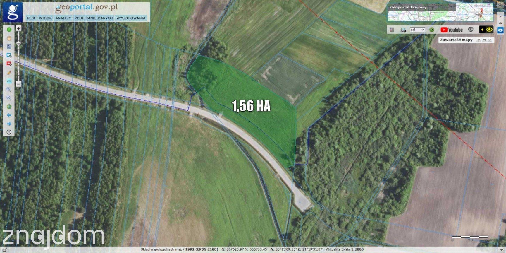 Działka przemysłowa | 1,56 HA | Podborze | Mielec | Strefa ekonomiczna