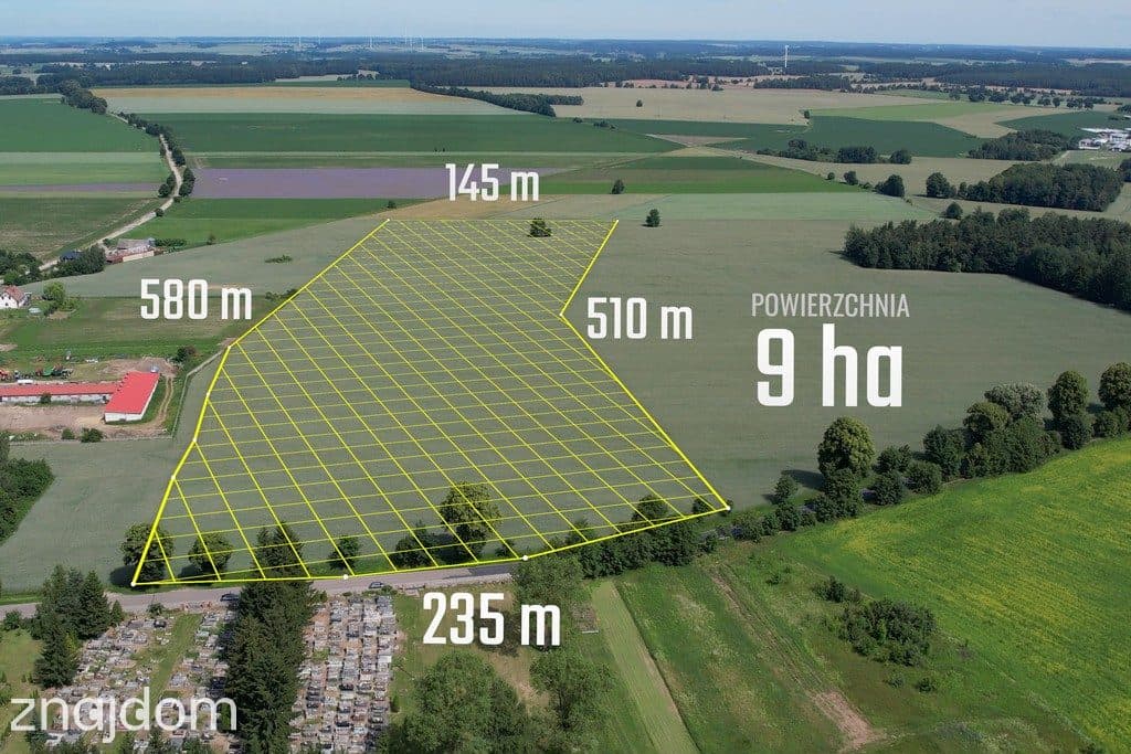 9,01 ha | MPZP: produkcja, logistyka | 1 km od S7