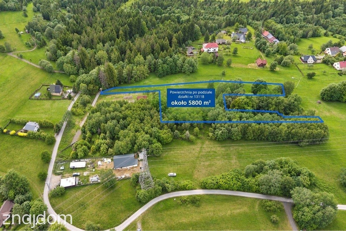 Działka ok. 5800 m² w Sól Kiczora – widokowa