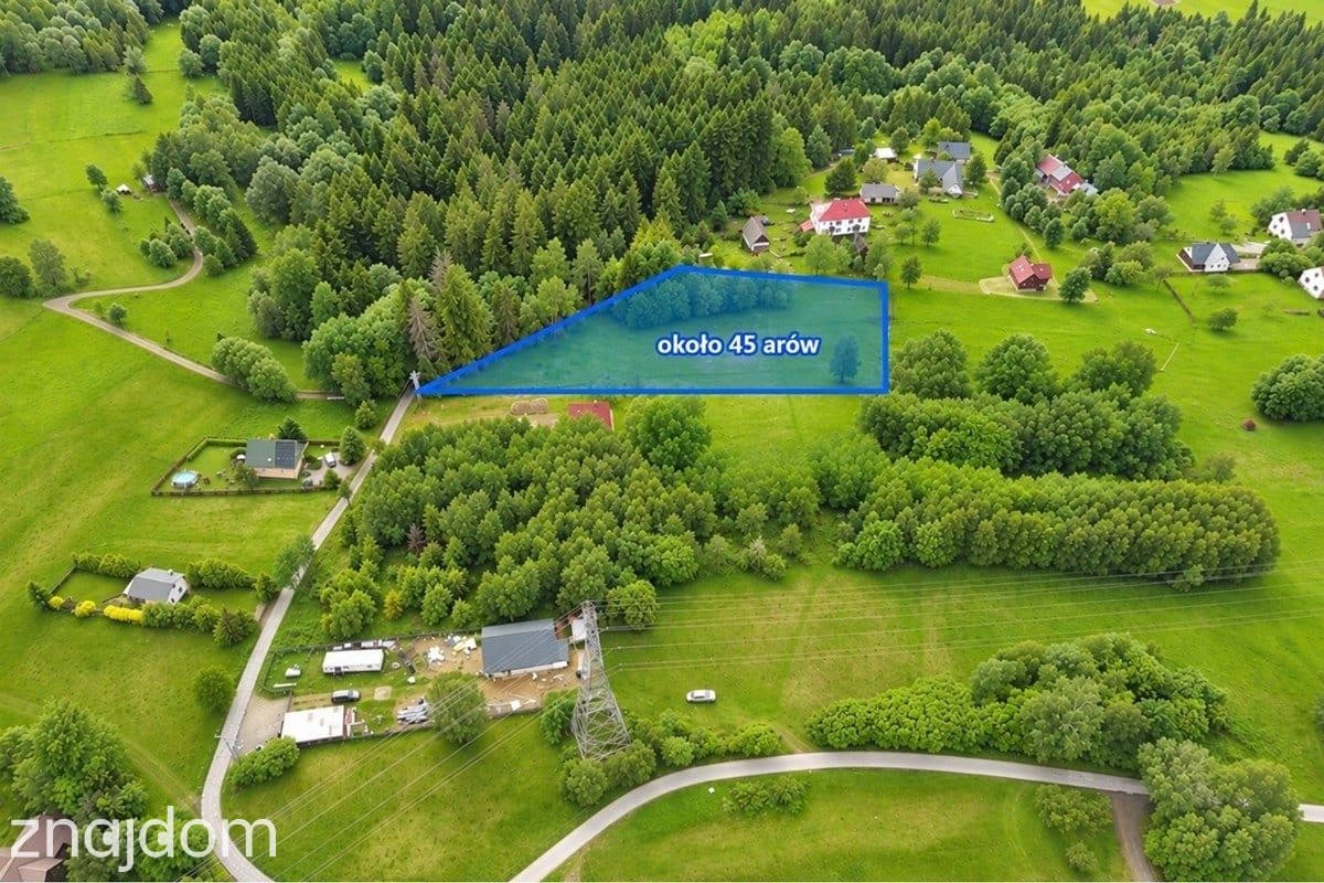 Działka ok. 4500 m² w Sól Kiczora – widokowa