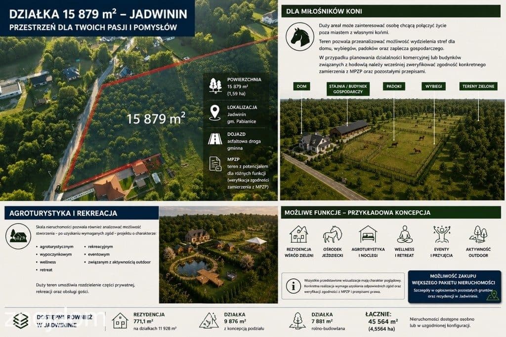 1,59 ha wyjątkowej przestrzeni w Jadwininie - zdjęcie 3