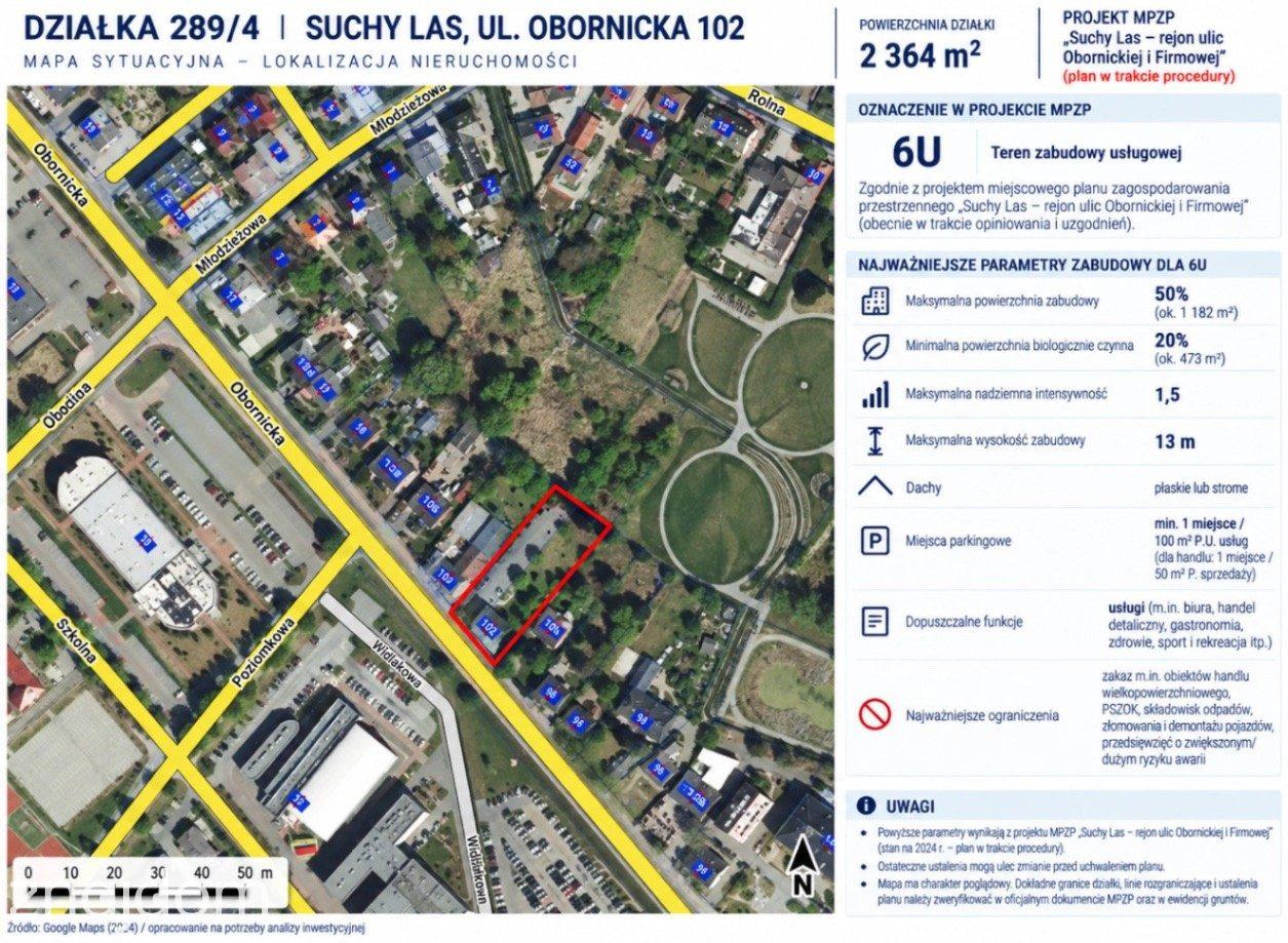Działka inwestycyjna usługowa Obornicka Suchy Las - zdjęcie 3