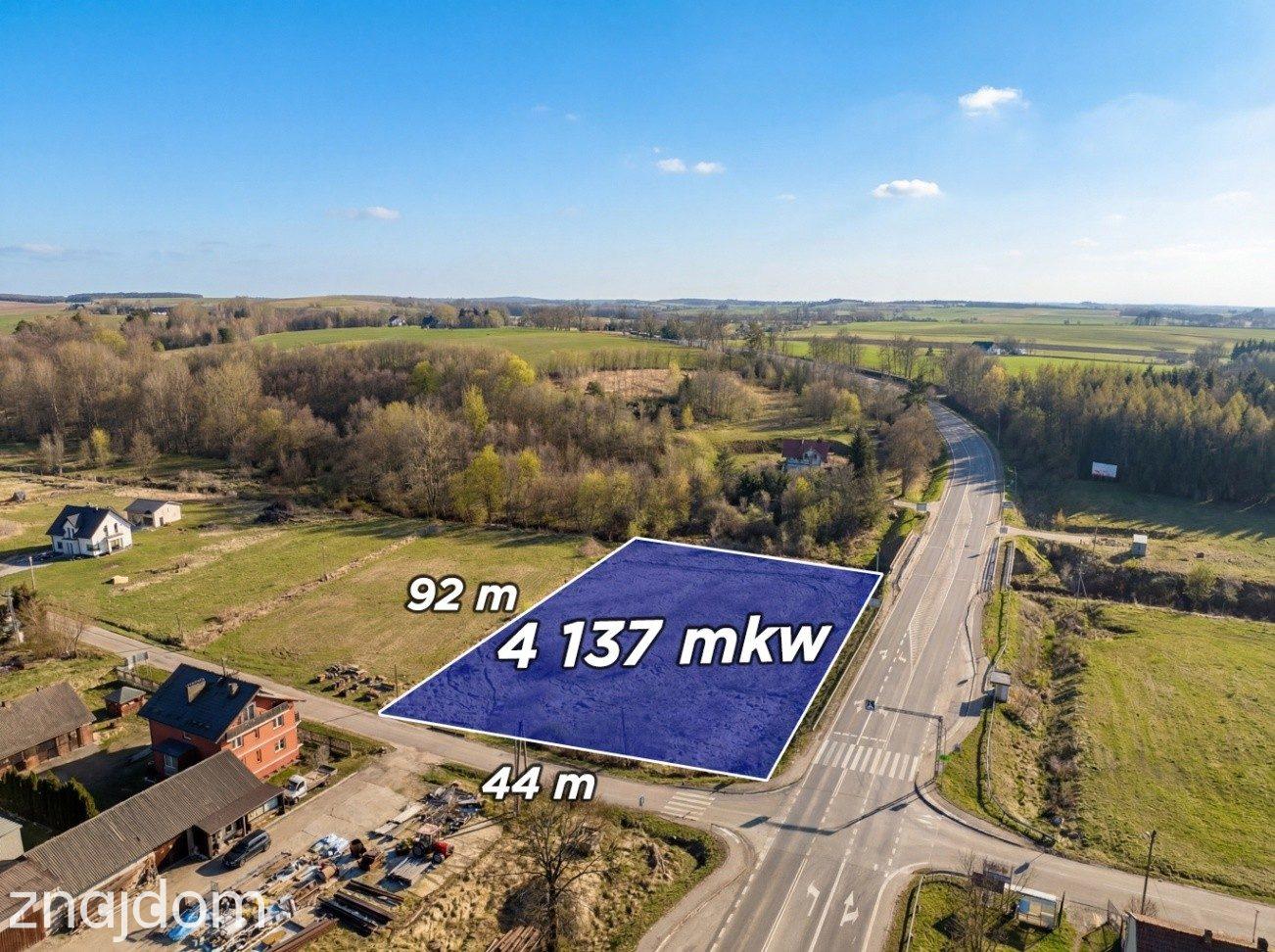 Działka usługowa z WZ przy DK 87 | 2 km od S7