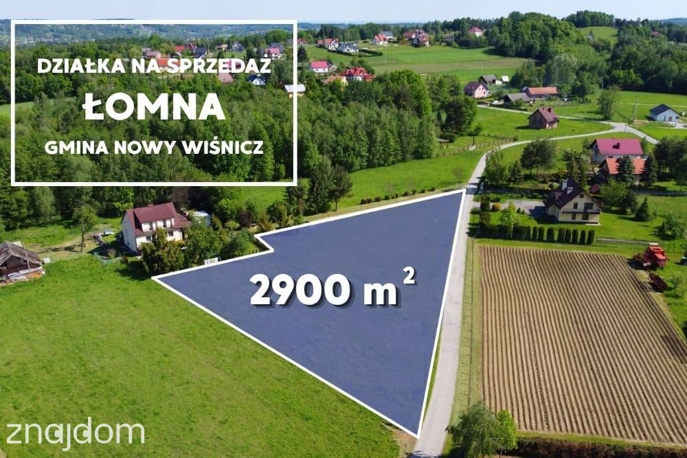 Działka budowlana 2900 m² | ŁOMNA | Nowy Wiśnicz