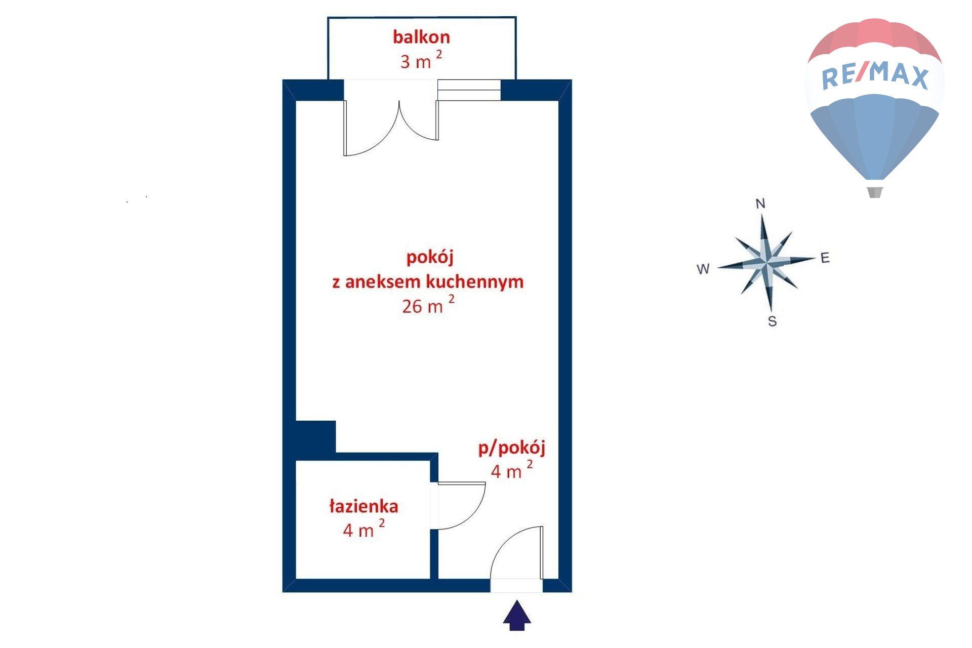 Kawalerka 33,7 w centrum, do wynajęcia od zaraz - zdjęcie 3