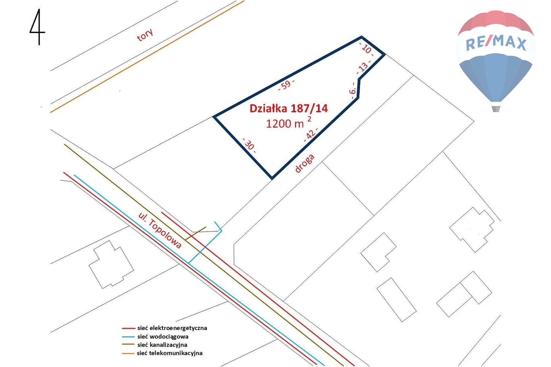 Działka budowlana 1200 m2, Jesionka, gm. Wiskitki. - zdjęcie 4