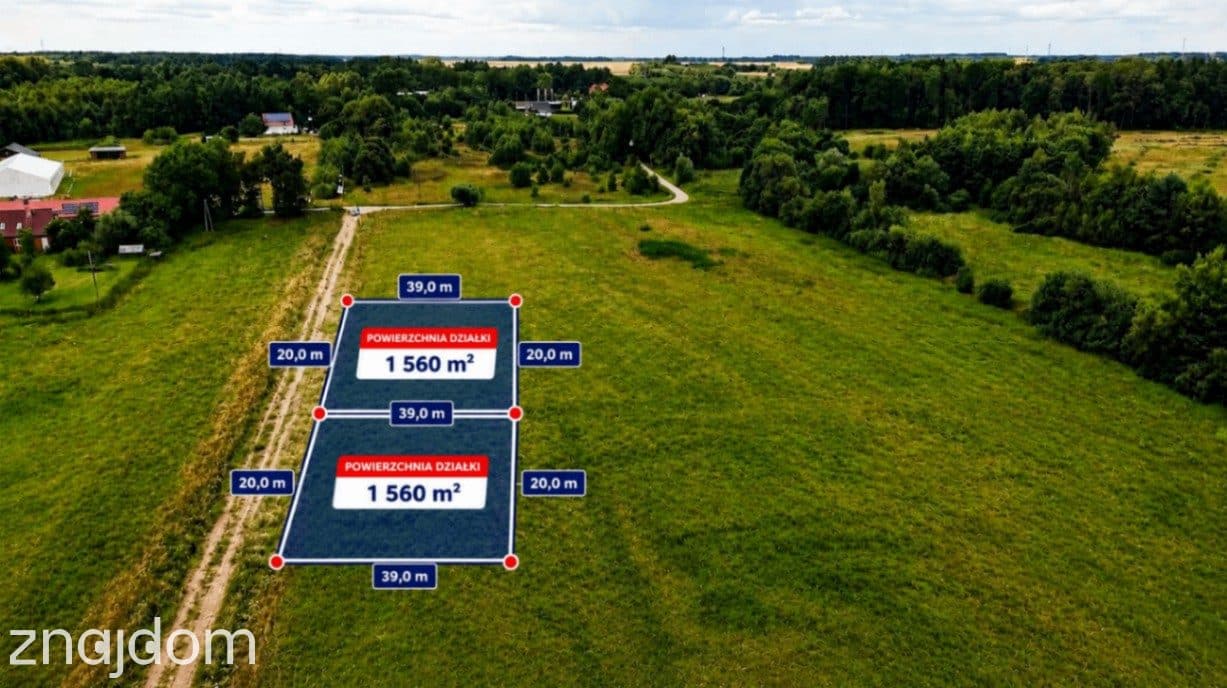 Działka budowlana 1560 m² | MPZP | Sycewice k. Słupska |