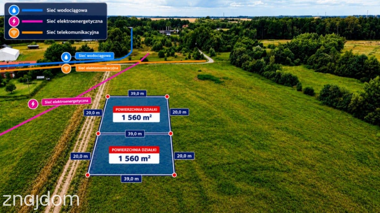 Działka budowlana 1560 m² | MPZP | Sycewice k. Słupska | - zdjęcie 3