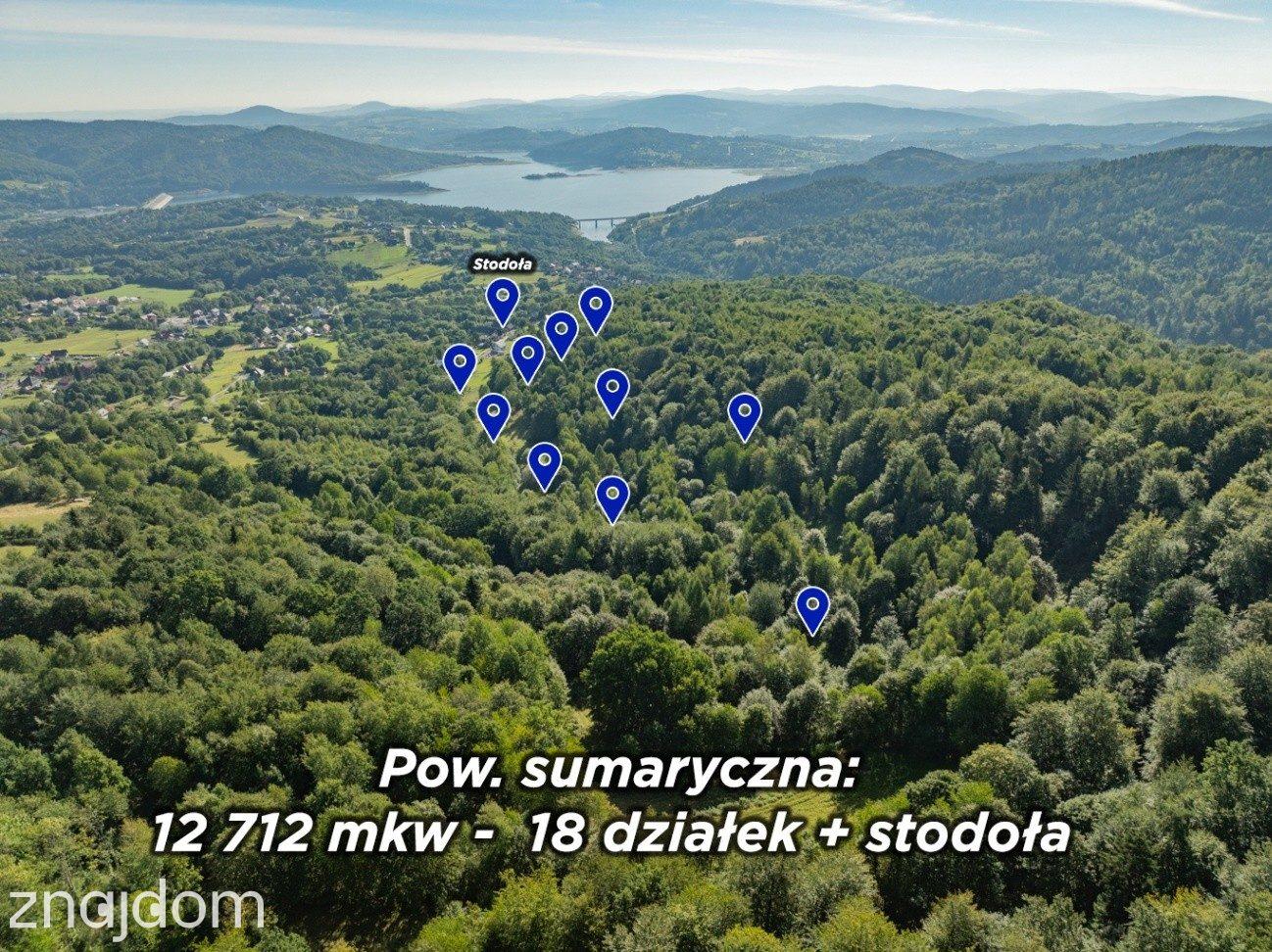 18 działek Koziniec 1,27 ha | MN + las | Jezioro Mucharskie - zdjęcie 6
