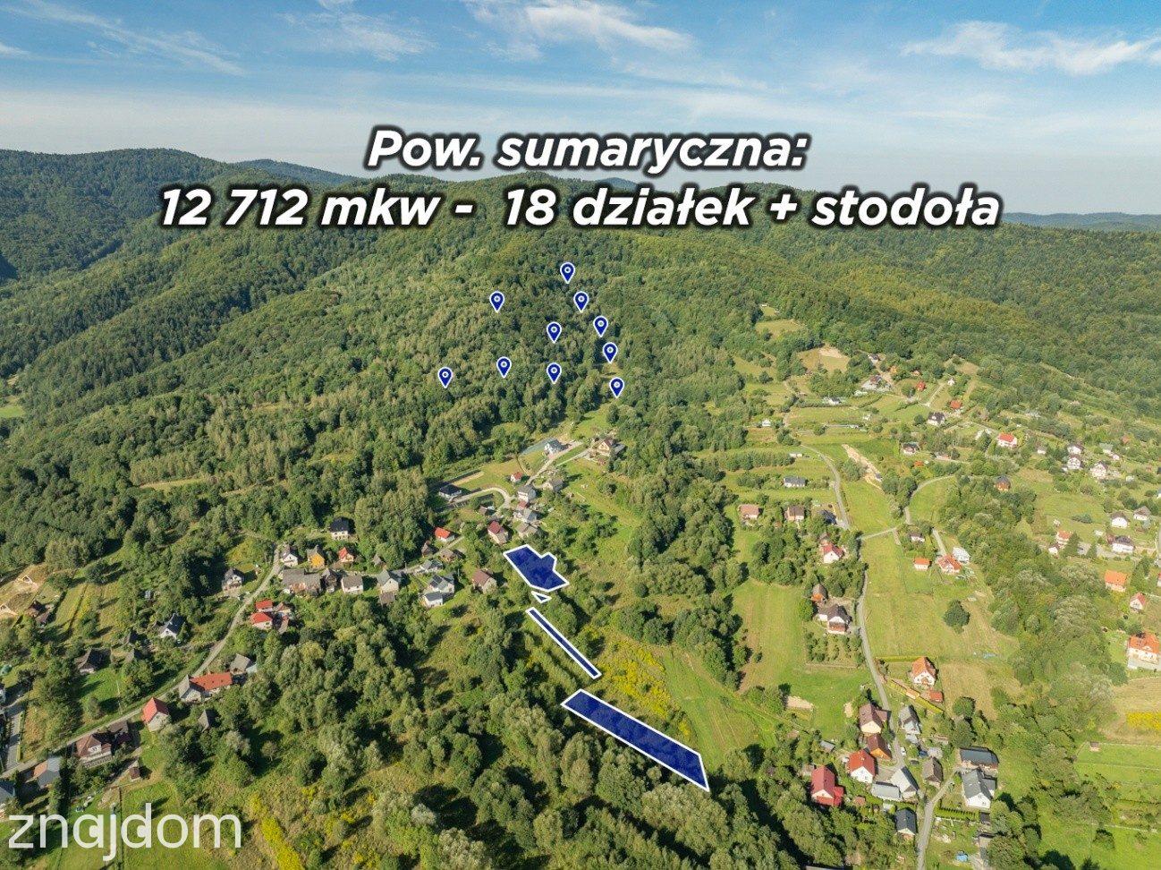 18 działek Koziniec 1,27 ha | MN + las | Jezioro Mucharskie - zdjęcie 7