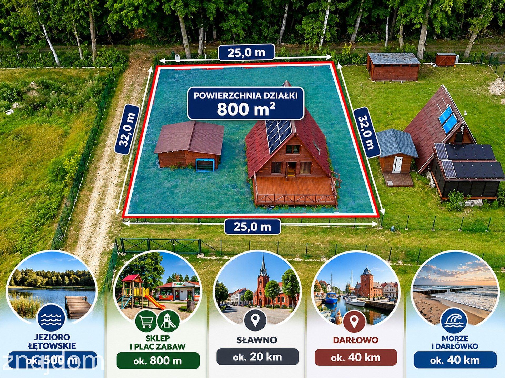 Domek nad jeziorem Łętowskim | 64 m² | Działka 800 m² - zdjęcie 2
