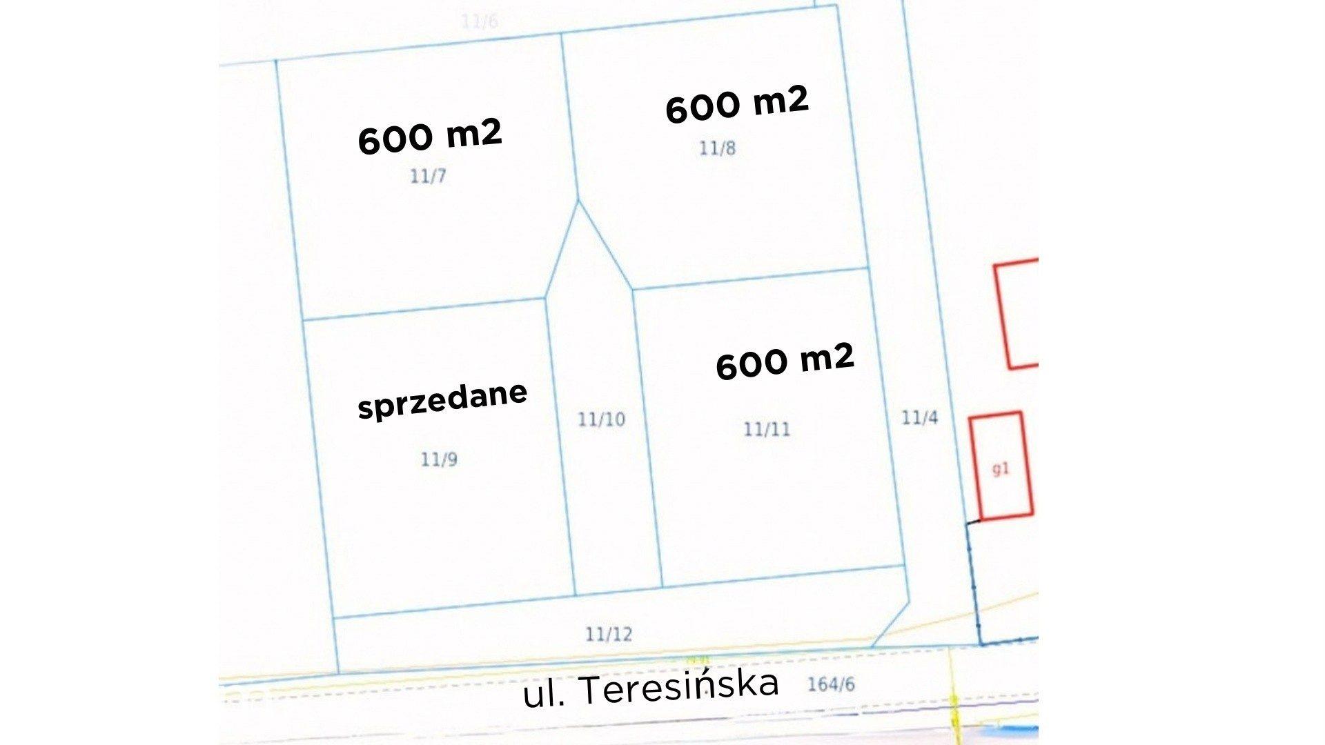 Działka 600 m², Ruda k. Radzymina, MPZP, media