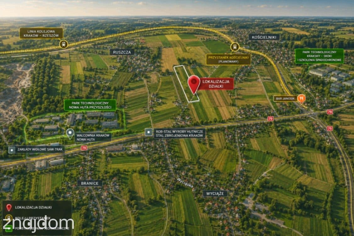 Działki budowlane w Krakowie  -  4tyś PUM - zdjęcie 4