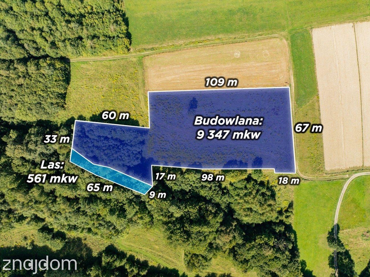 9 908 m² | zabudowa mieszkaniowa jednorodzinna | Skawinki