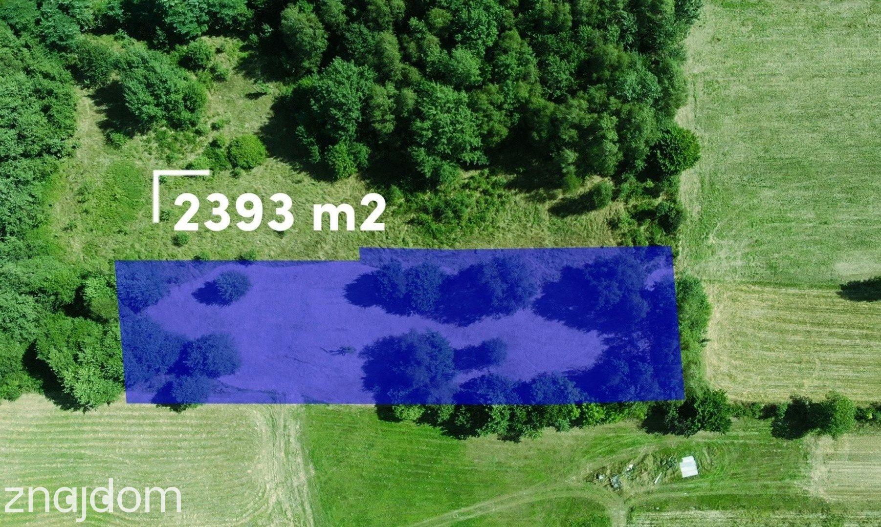 Działka rolna z dopuszczeniem zabudowy zagrodowej | 2393 m2