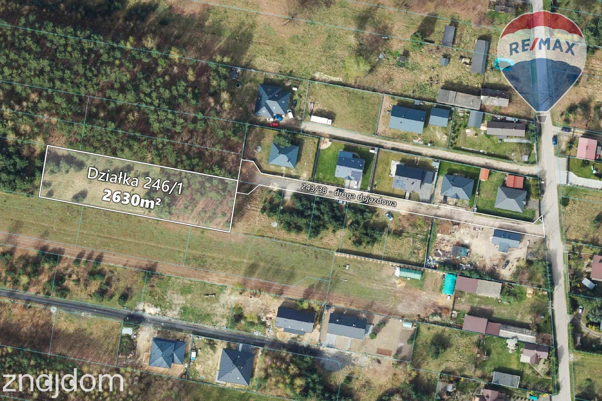 Działka budowlana 2630m2 z własnym lasem