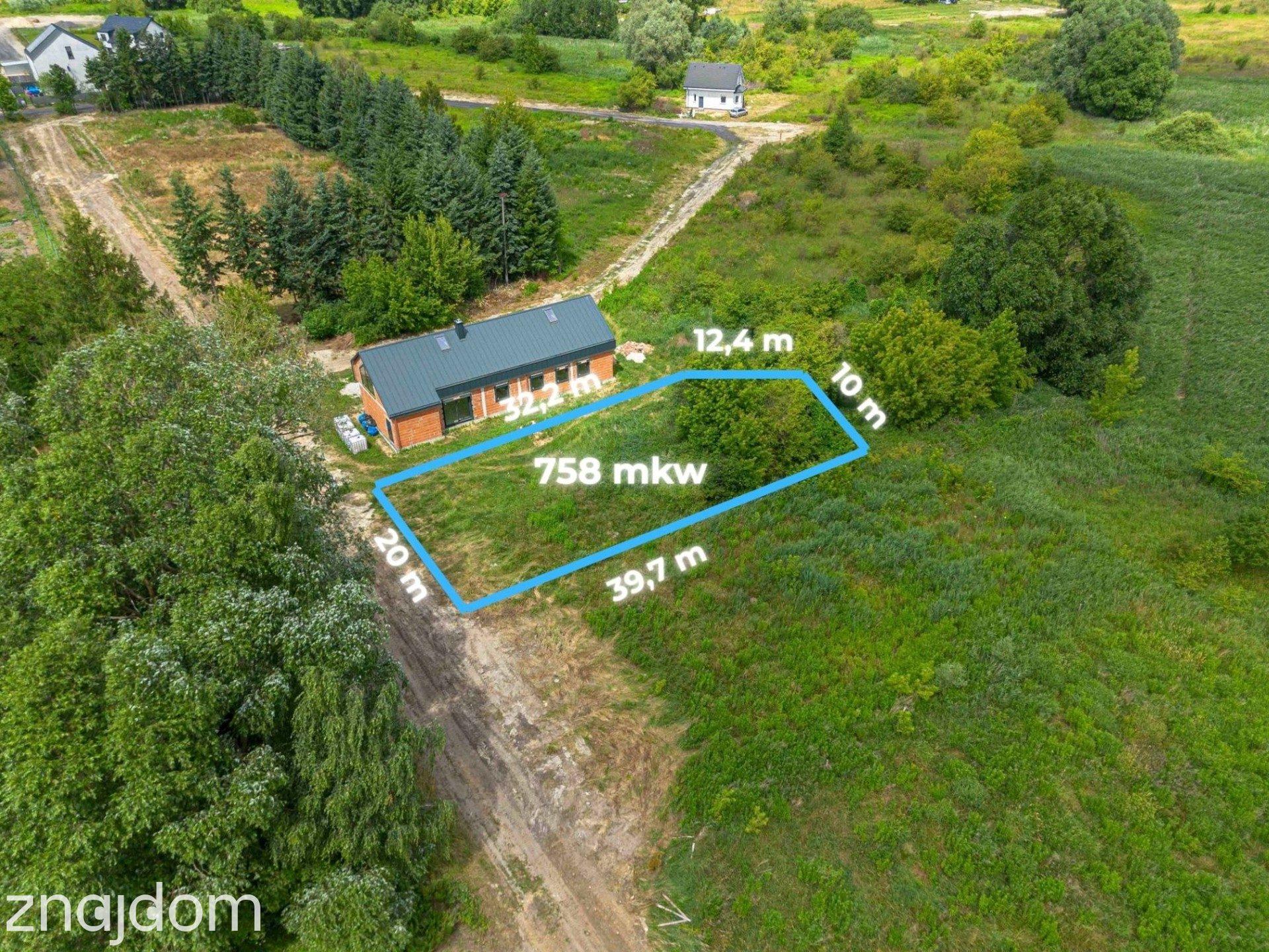 Działka budowlana 758 m² Kawiary Gniezno