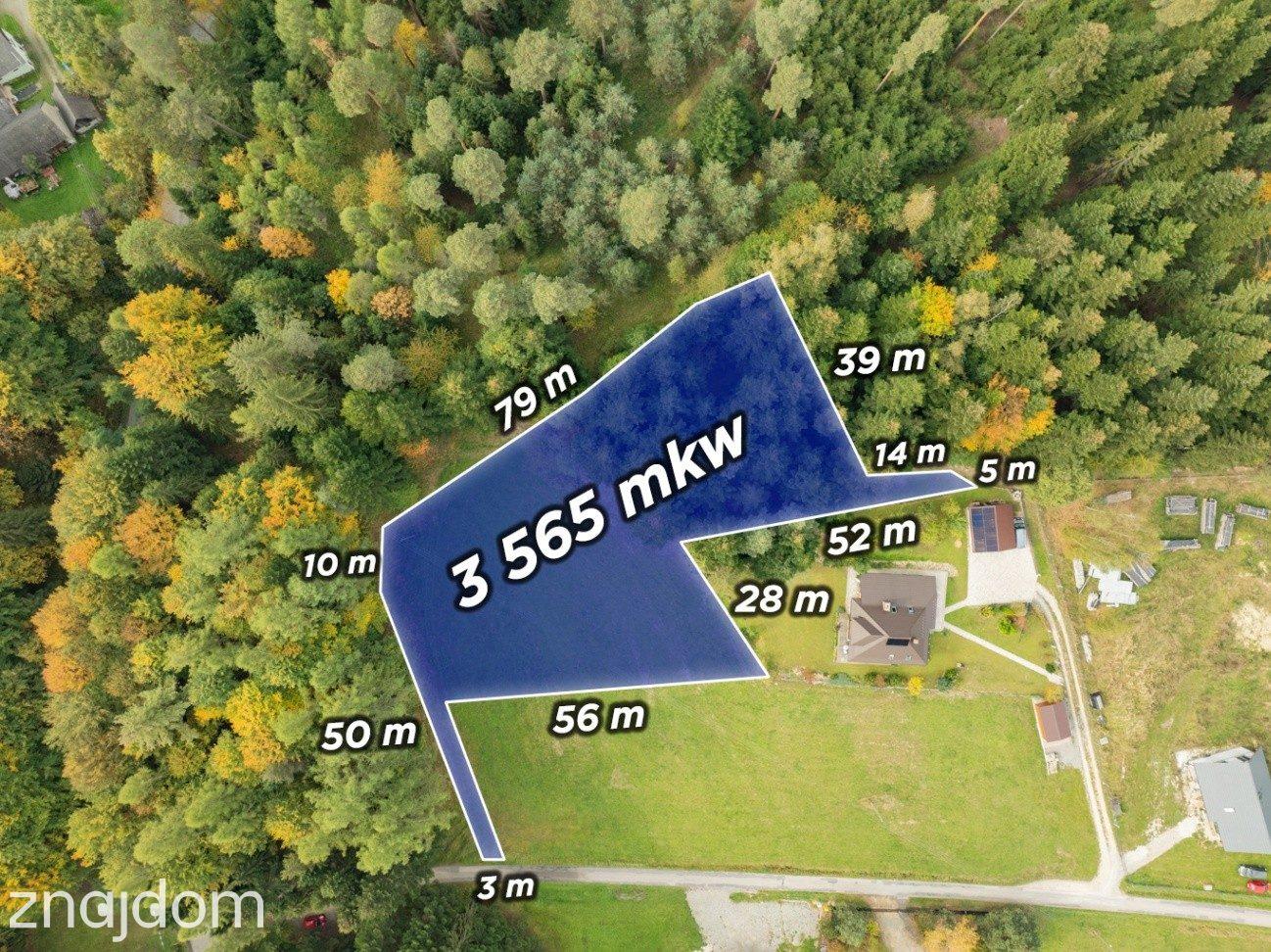 Działka Budowlana z Własnym LASEM–3565 M² JORDANÓW - zdjęcie 2