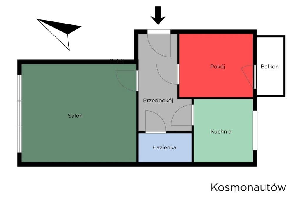 2 pokoje z balkonem | Łódź Górna, do remontu - zdjęcie 2