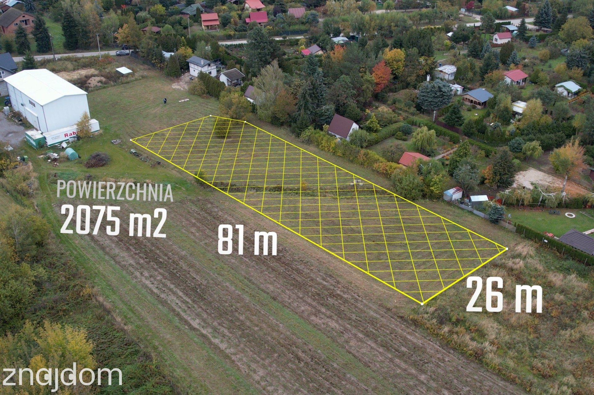 Działka budowlana 2075 m², Grójec, ul. Graniczna
