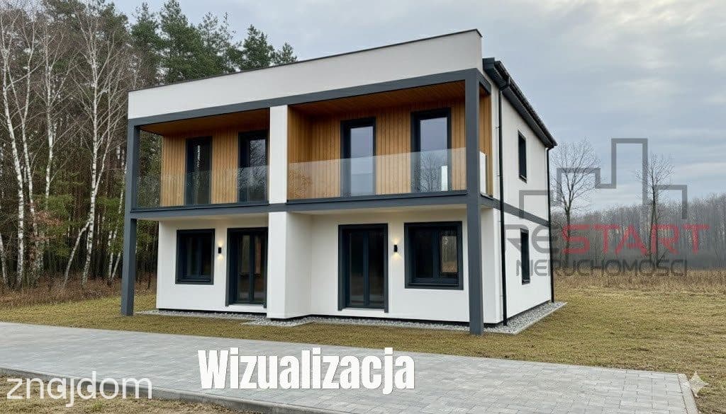Bliźniak na dużej działce!