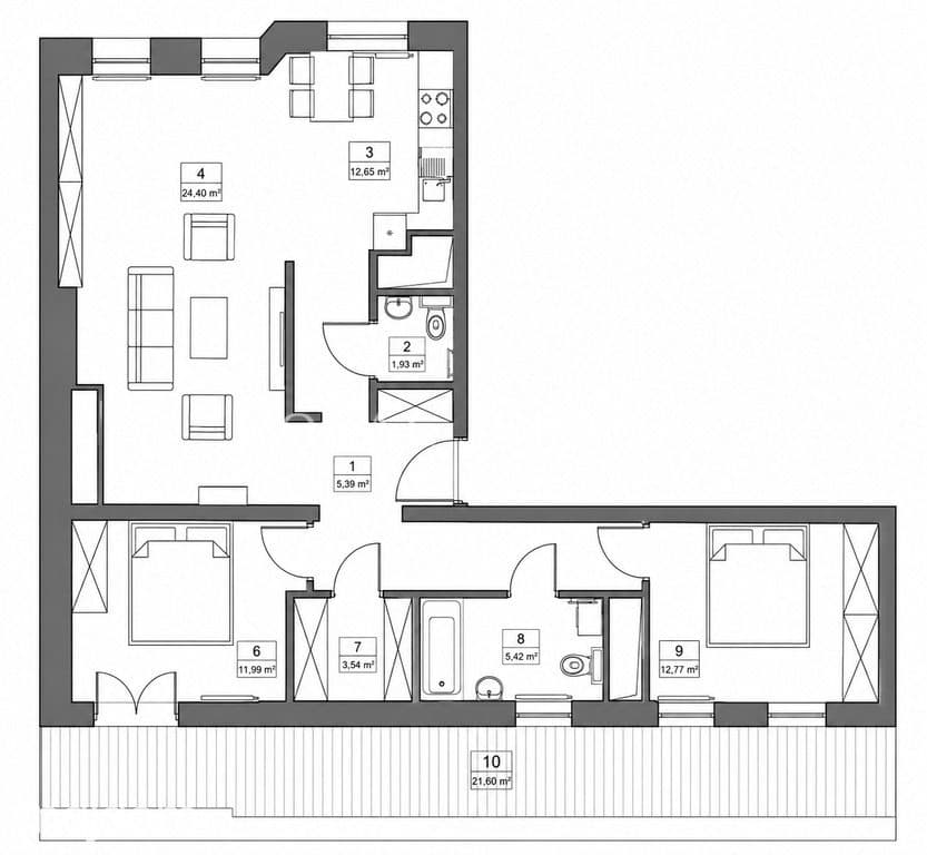 Apartament z Tarasem | Art Déco | Górnośląska - zdjęcie 16
