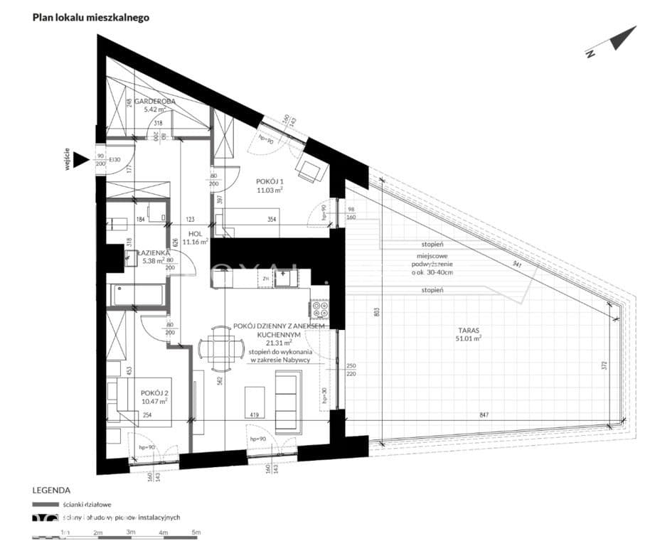 Apartament z tarasem 50 m2 | Krowodrza - zdjęcie 19