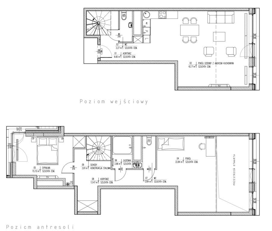 Dwupoziomowy loft z panoramicznym widokiem | Qbik - zdjęcie 20