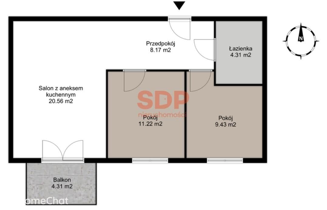 3 pokoje w spokojnej okolicy | ekspozycja południowa | balkon
