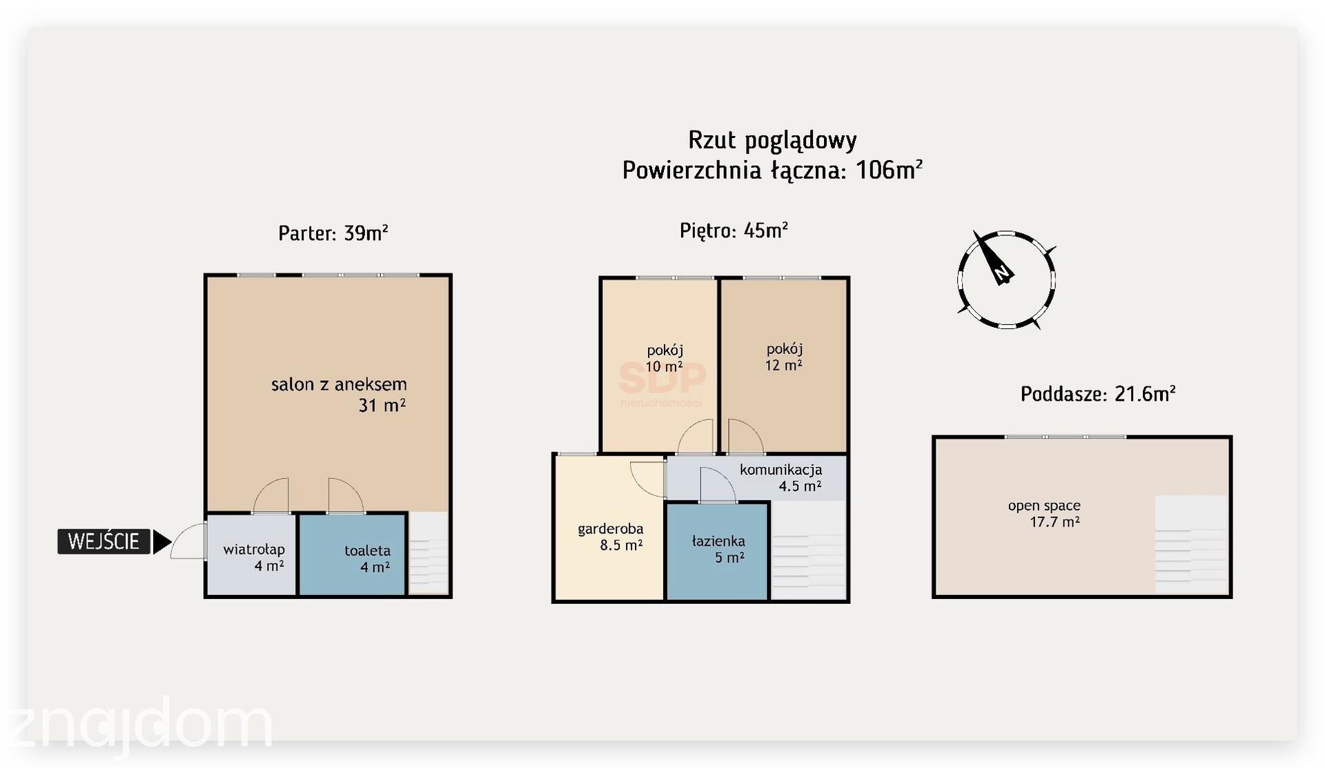 Nowoczesny dom w zabudowie szeregowej | 106 m² | Ogród + taras - zdjęcie 7