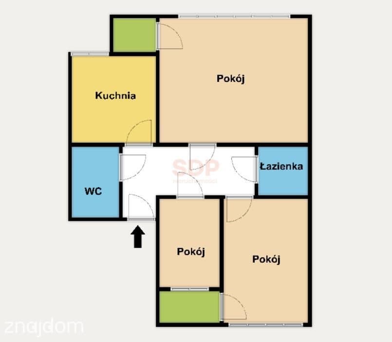 Włodkowica, 65 m2, 3 pokoje, III p. 2 balkony - zdjęcie 5