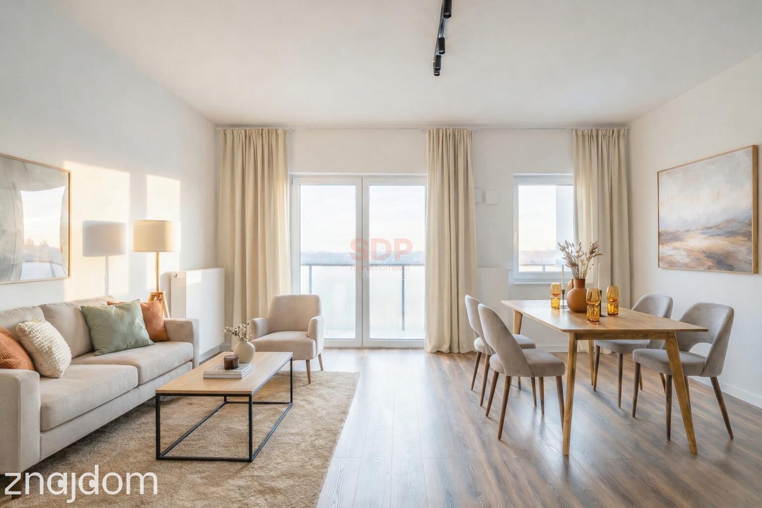 Apartament na Browarach Wrocławskich z tarasem i widokiem na rzekę