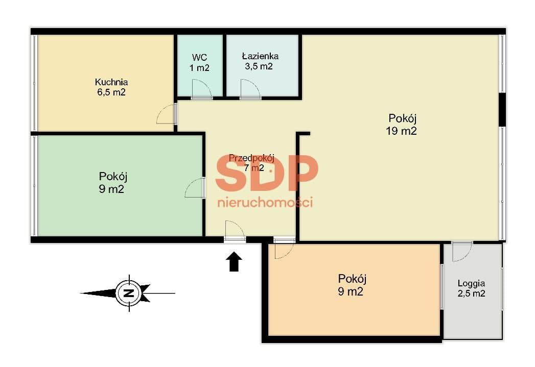 3-POKOJOWE MIESZKANIE NA POPOWICACH / 57M2 / ROZKŁAD - zdjęcie 13