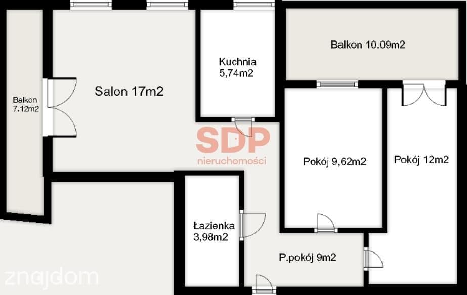 3-pokoje z dwoma dużymi balkonami, osobna jasna kuchnia - zdjęcie 3