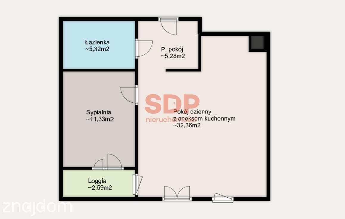 2- pokojowe mieszkanie przy Sky Tower, w nowej inwestycji