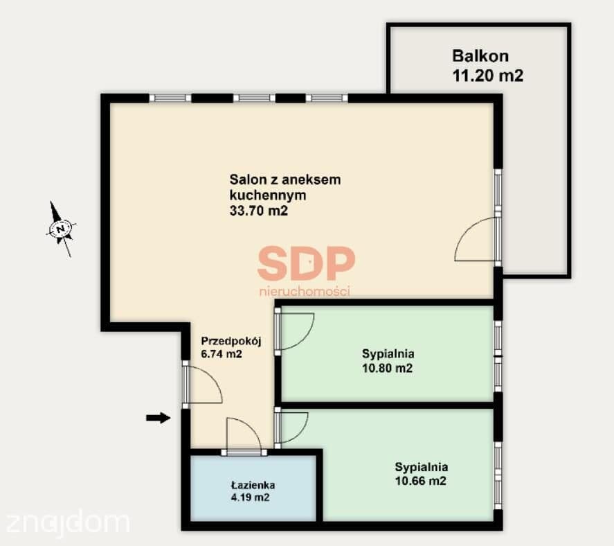 3-pokojowe mieszkanie z balkonem! - zdjęcie 2