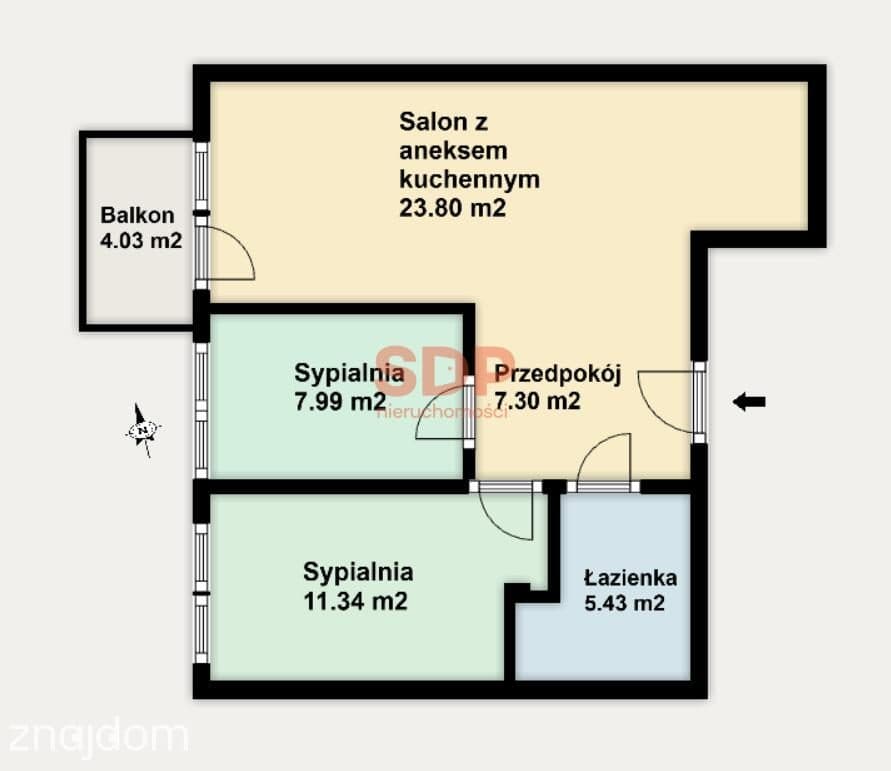 3-pokoje na Nowym Dworze w pobliżu szkół i rekreacji! - zdjęcie 2