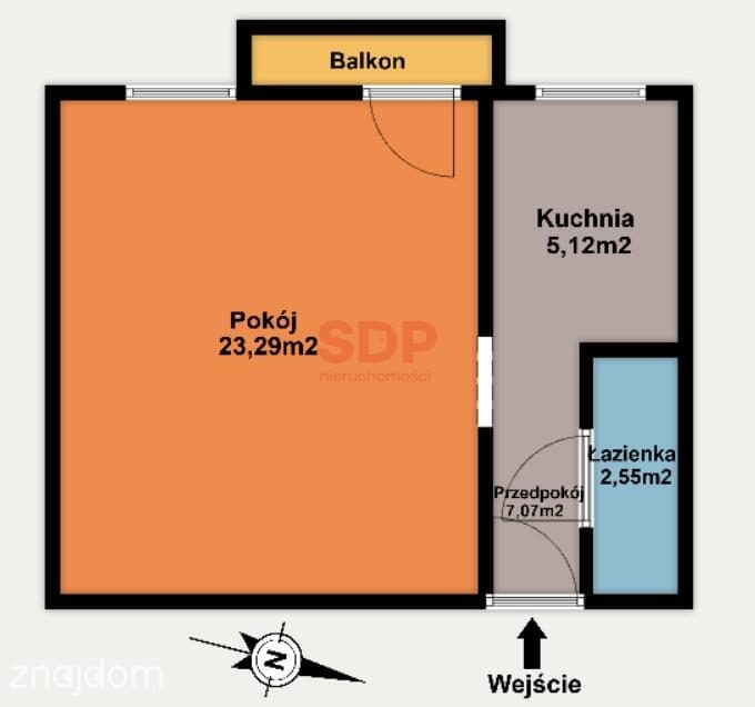 Duża kawalerka z balkonem w kamienicy - zdjęcie 8