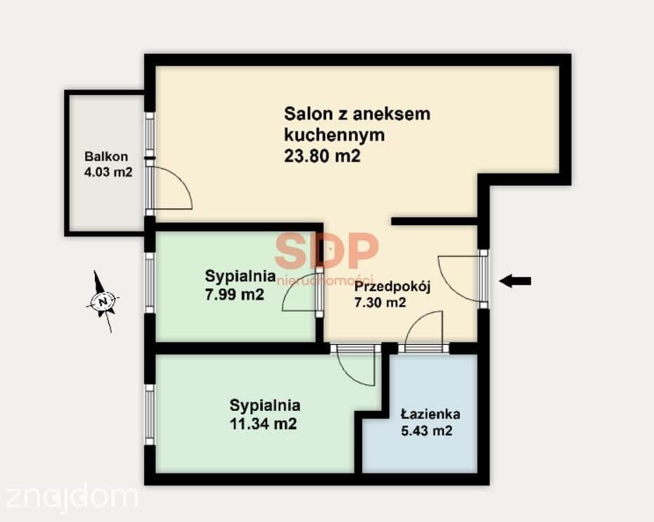 3-pokojowe mieszkanie do włąsnej aranżacji - zdjęcie 2