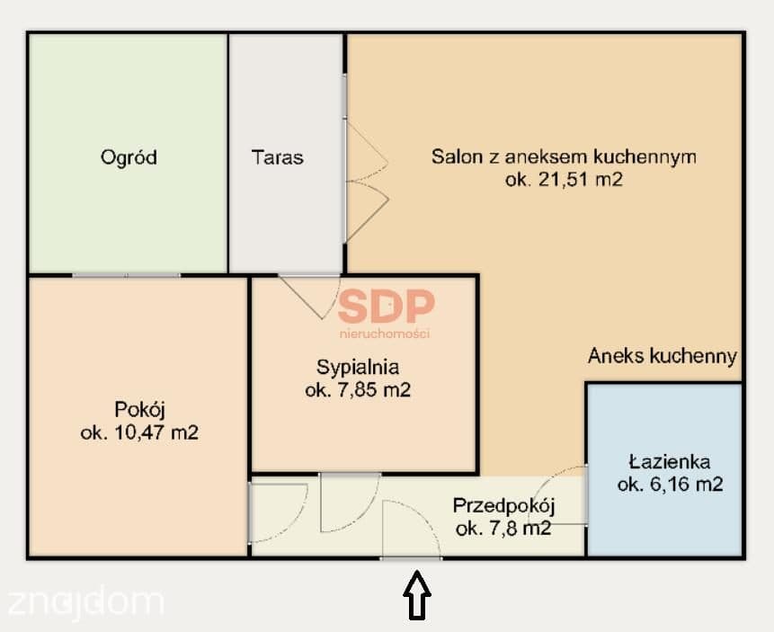 3 pokoje z tarasem na Krzykach - zdjęcie 2