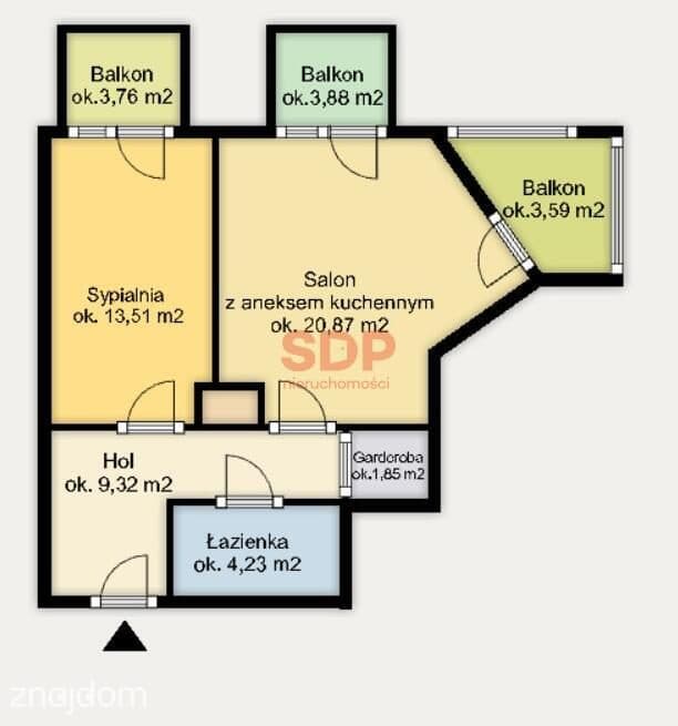 Nowoczesne dwa pokoje - 3 balkony - zdjęcie 7