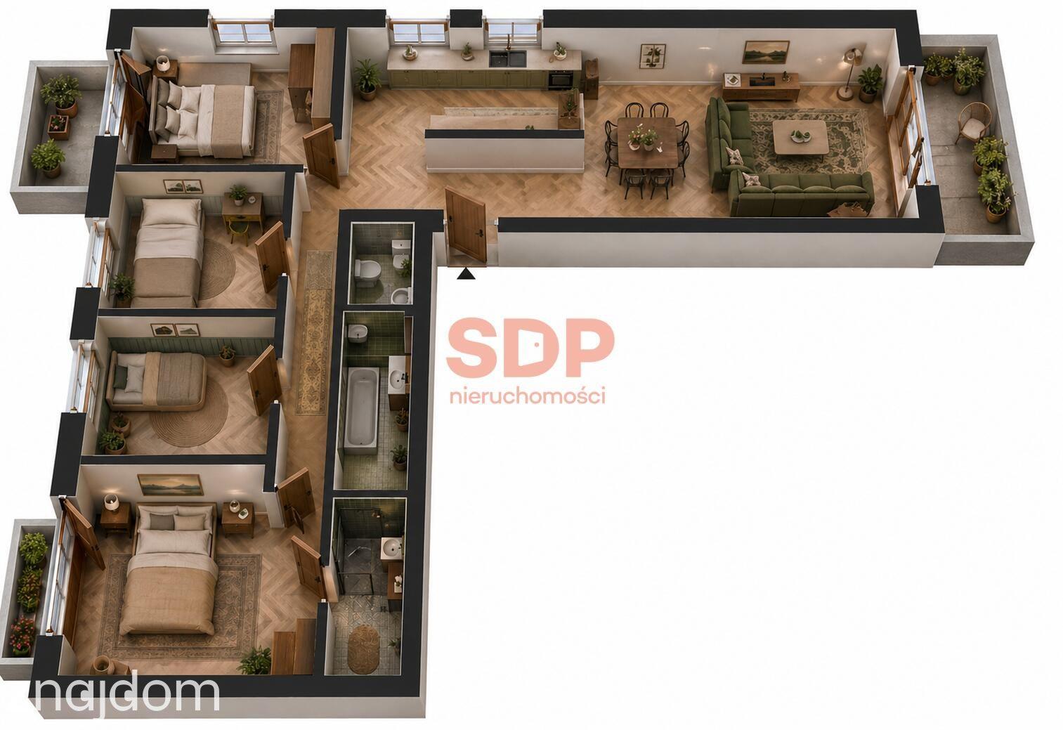 5 - pokojowy apartament blisko rzeki i zieleni - zdjęcie 3